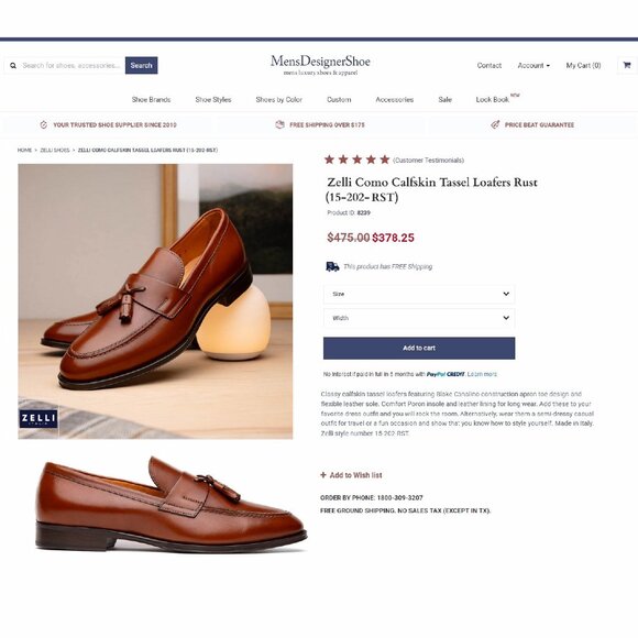 * NIB * $475 Nordstrom ZELLI Italia Como 11.5 M Italian Loafer * add $15 Trees main image 4